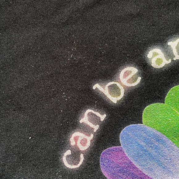 Kindness Rainbow Flower Hoodie Black 2XL - Picture 3 of 5